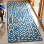 Safavieh Dhurries 572 Rug, DHU572 - Dark Blue / Ivory