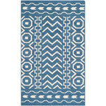 Safavieh Dhurries 572 Rug, DHU572 - Dark Blue / Ivory