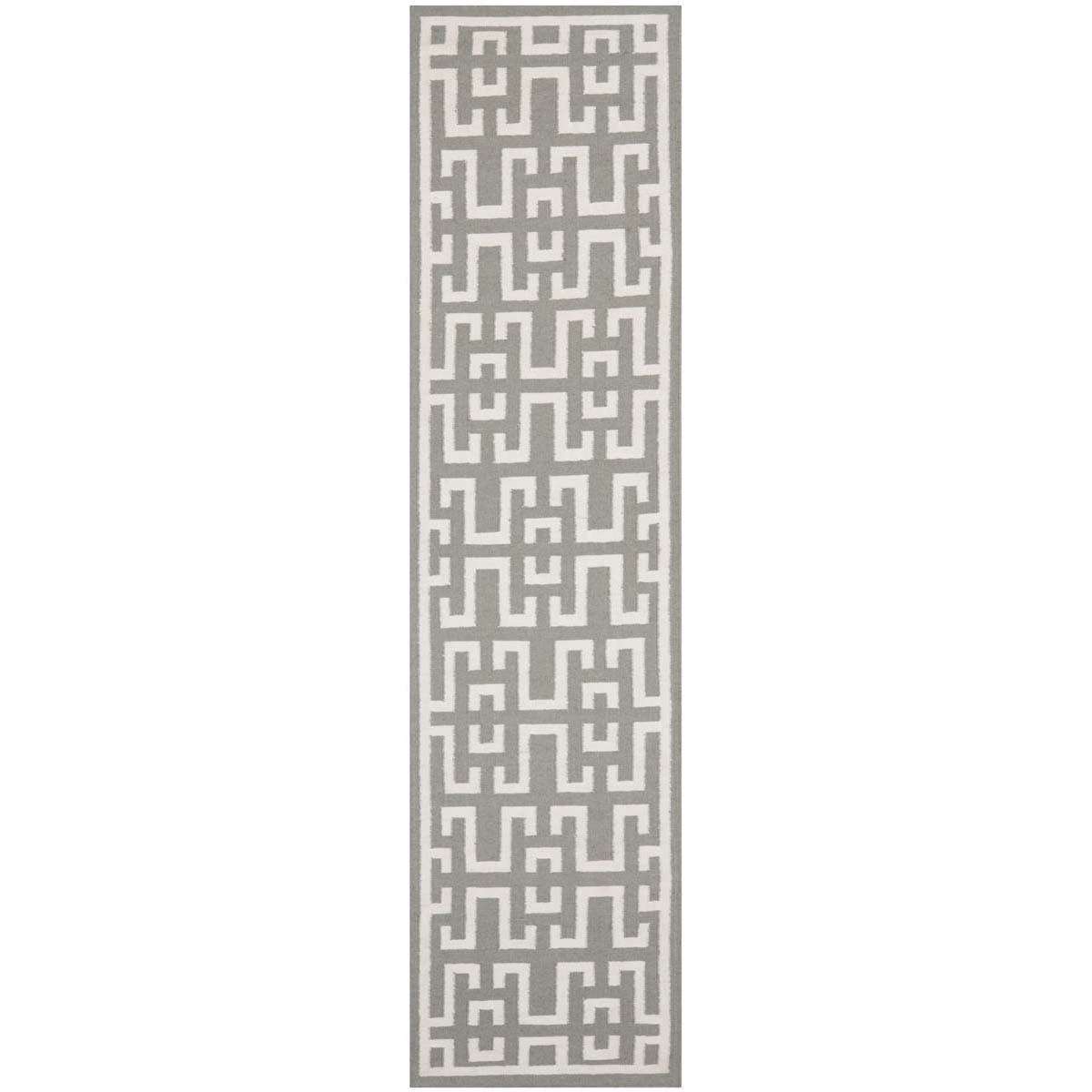 Safavieh Dhurries 621 Rug, DHU621 - Soft Grey / Ivory