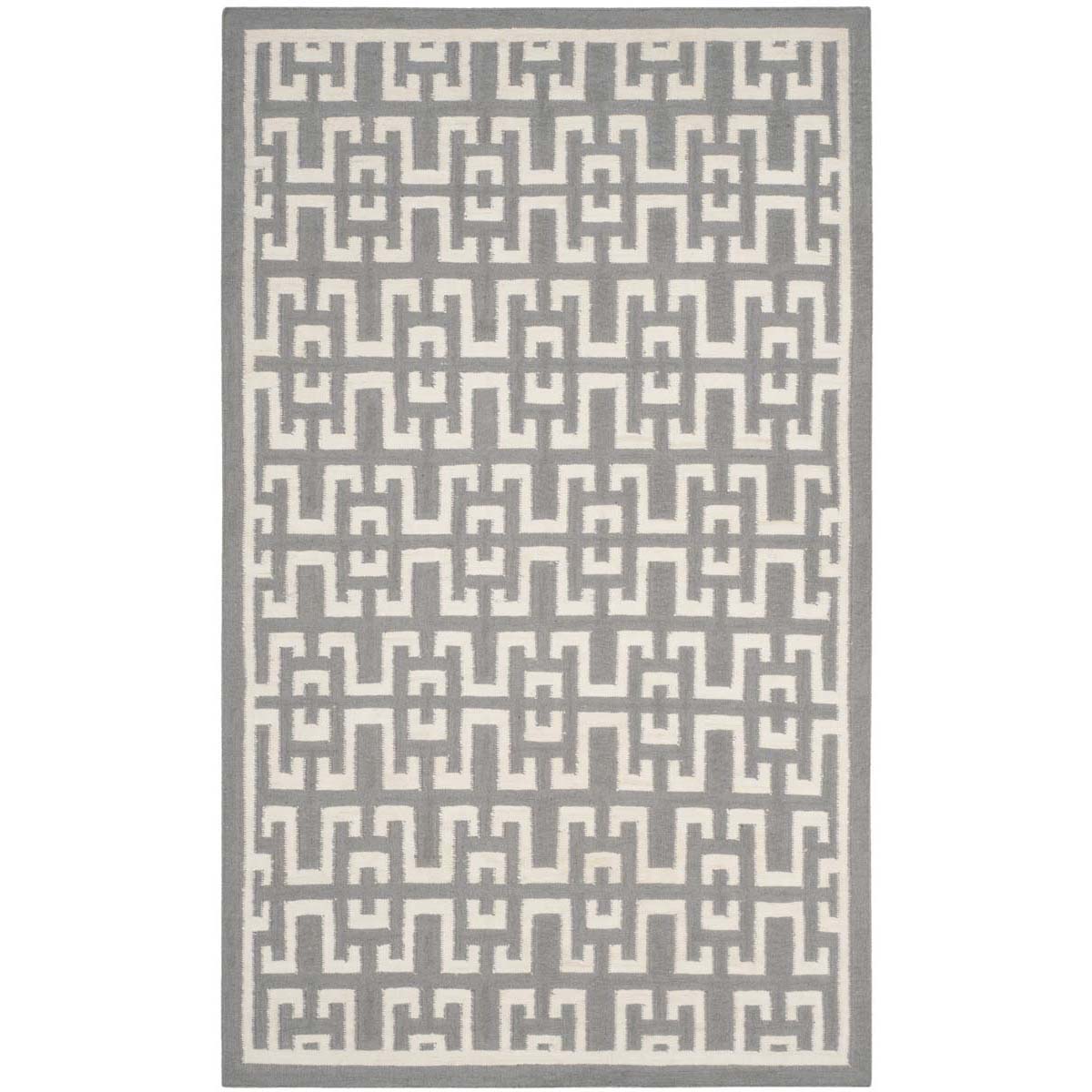 Safavieh Dhurries 621 Rug, DHU621 - Soft Grey / Ivory