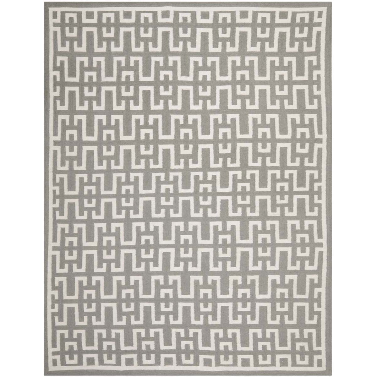 Safavieh Dhurries 621 Rug, DHU621 - Soft Grey / Ivory