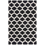 Safavieh Dhurries 623 Rug, DHU623 - Black / Ivory