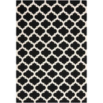 Safavieh Dhurries 623 Rug, DHU623 - Black / Ivory