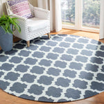 Safavieh Dhurries 623 Rug, DHU623 - Blue / Ivory