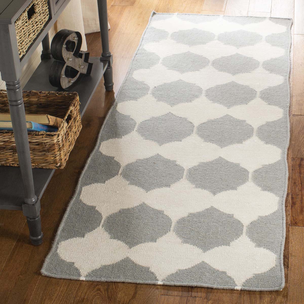 Safavieh Dhurries 624 Rug, DHU624 - Grey / Ivory