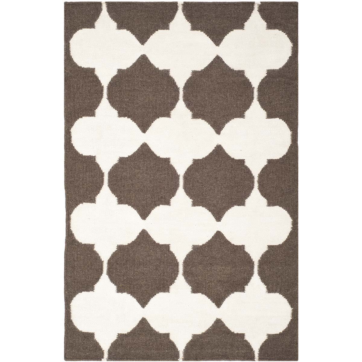 Safavieh Dhurries 624 Rug, DHU624 - Brown / Ivory