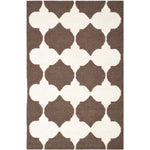 Safavieh Dhurries 624 Rug, DHU624 - Brown / Ivory