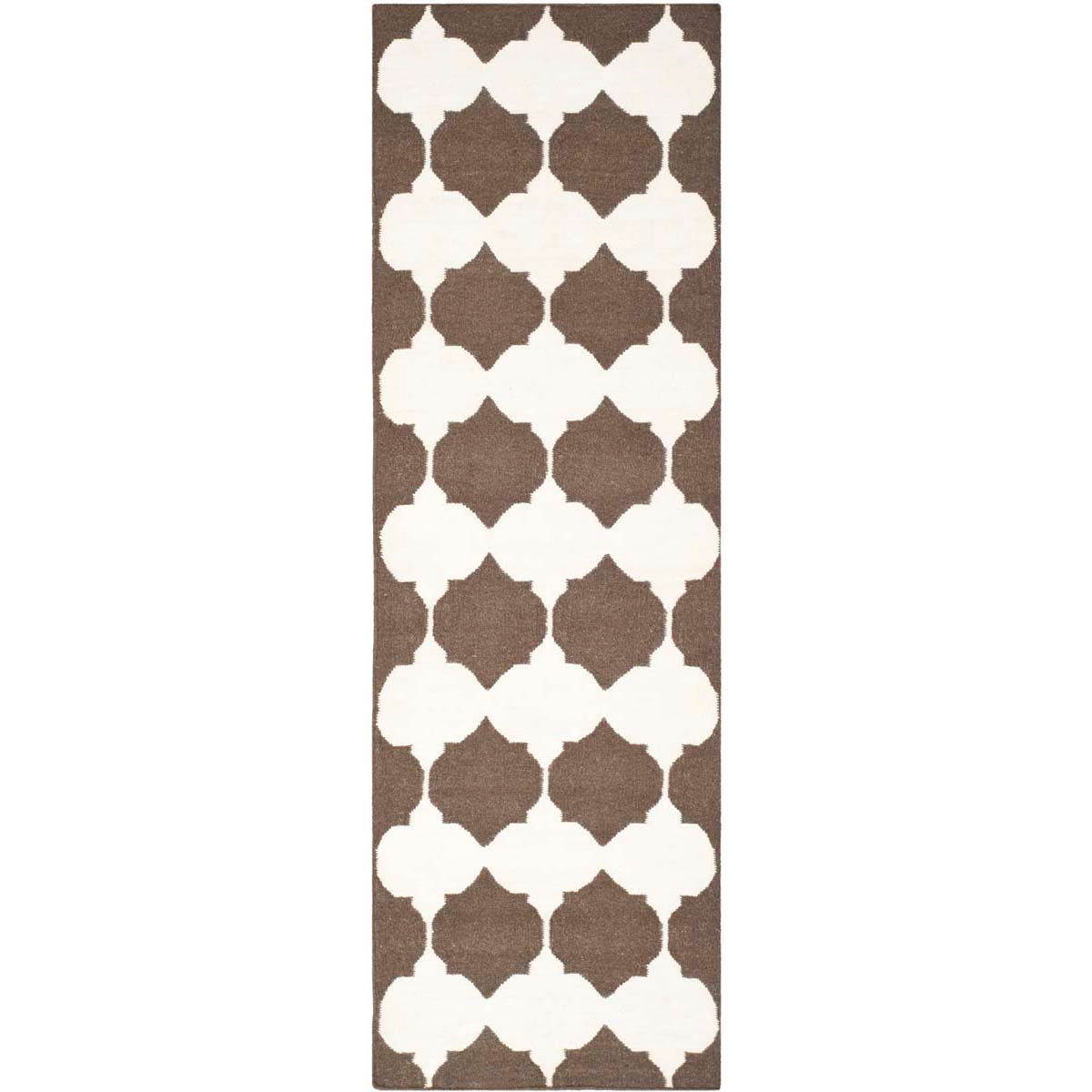 Safavieh Dhurries 624 Rug, DHU624 - Brown / Ivory