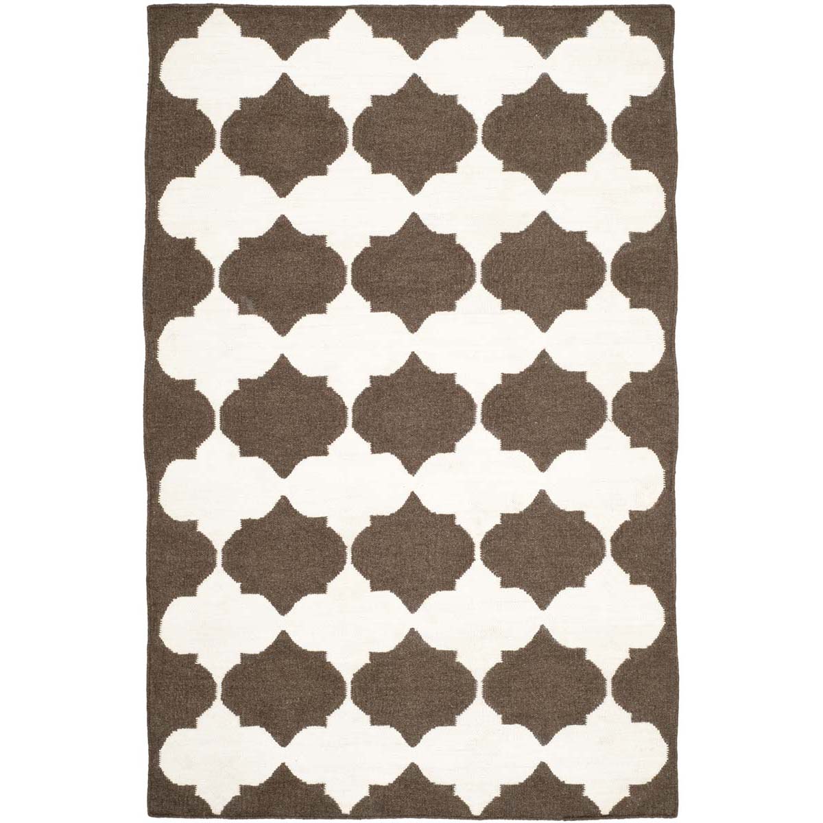 Safavieh Dhurries 624 Rug, DHU624 - Brown / Ivory