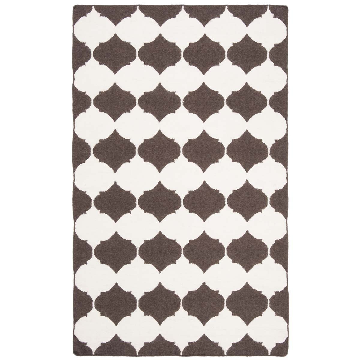 Safavieh Dhurries 624 Rug, DHU624 - Brown / Ivory