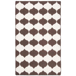 Safavieh Dhurries 624 Rug, DHU624 - Brown / Ivory