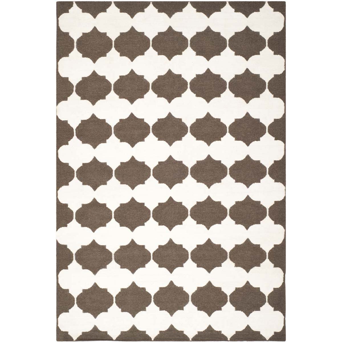 Safavieh Dhurries 624 Rug, DHU624 - Brown / Ivory