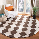 Safavieh Dhurries 624 Rug, DHU624 - Brown / Ivory