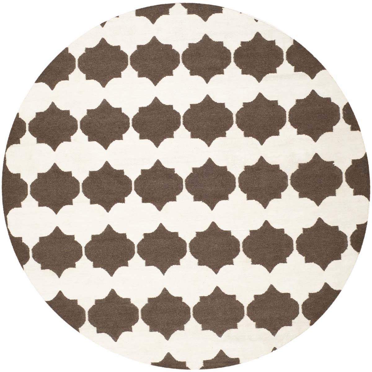 Safavieh Dhurries 624 Rug, DHU624 - Brown / Ivory