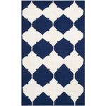 Safavieh Dhurries 624 Rug, DHU624 - Navy / Ivory