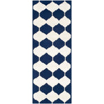 Safavieh Dhurries 624 Rug, DHU624 - Navy / Ivory