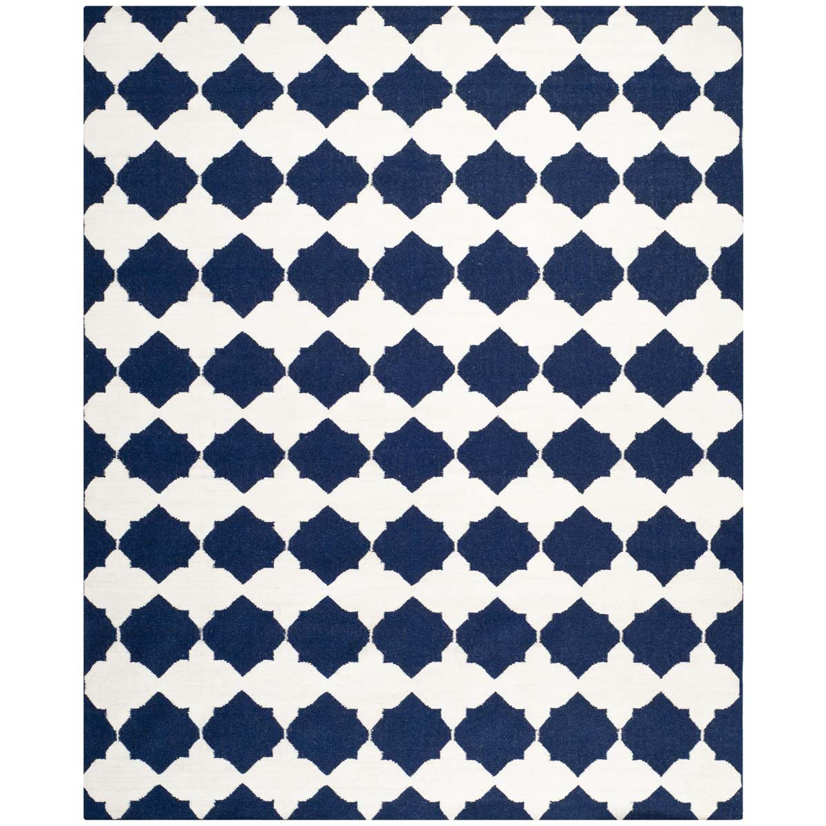 Safavieh Dhurries 624 Rug, DHU624 - Navy / Ivory