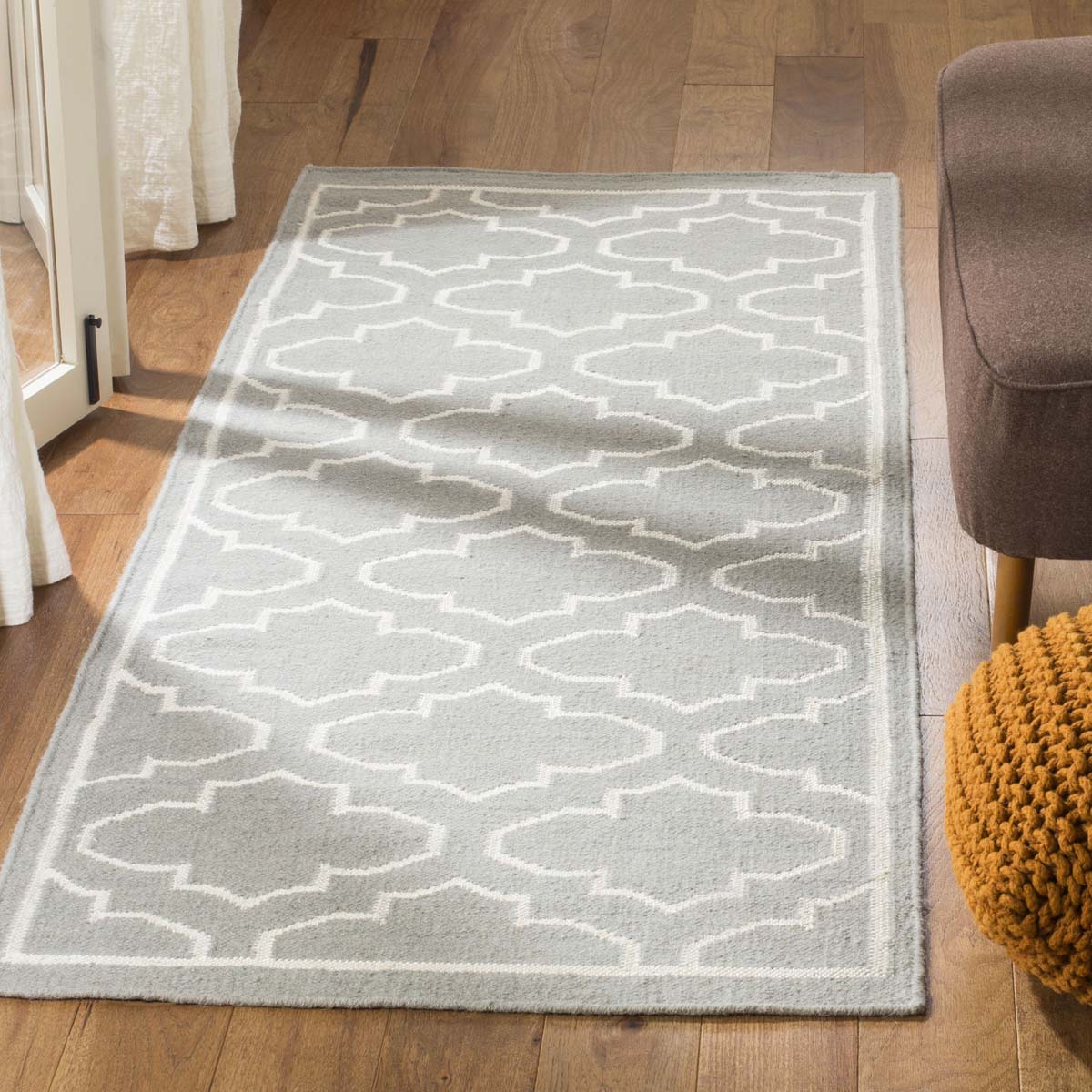 Safavieh Dhurries 625 Rug, DHU625 - Grey / Ivory