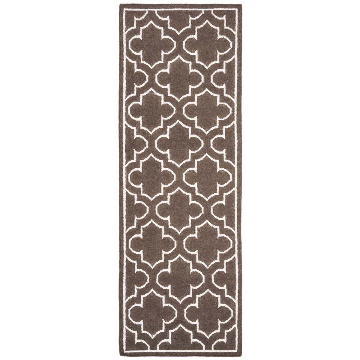 Safavieh Dhurries 625 Rug, DHU625 - Brown / Ivory