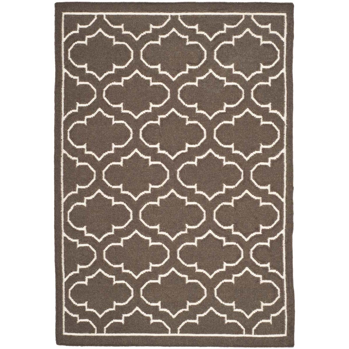 Safavieh Dhurries 625 Rug, DHU625 - Brown / Ivory