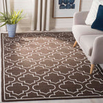 Safavieh Dhurries 625 Rug, DHU625 - Brown / Ivory