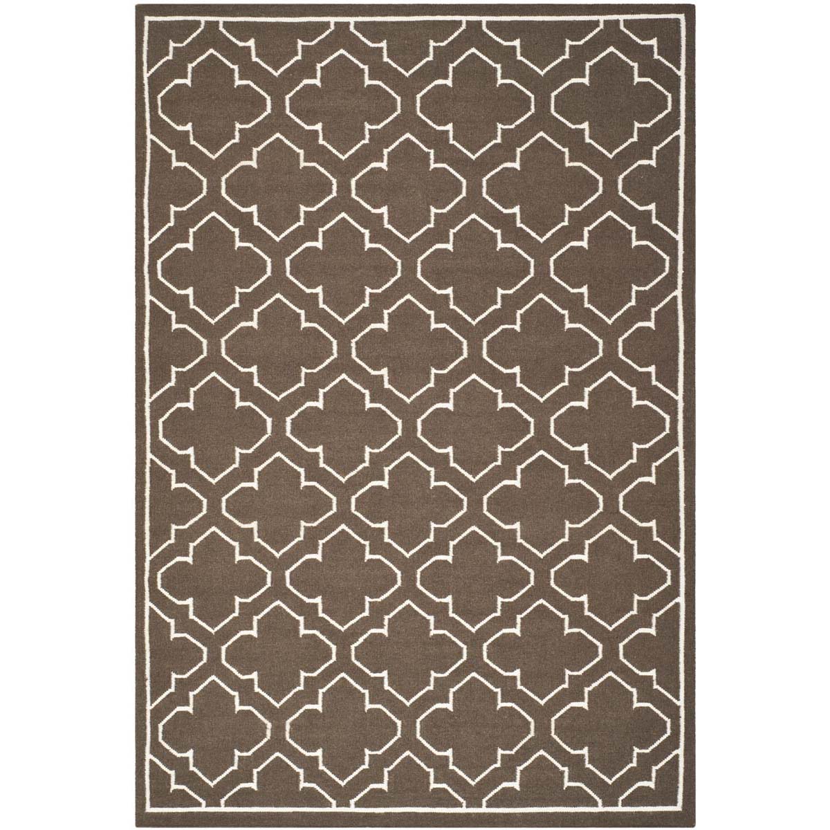 Safavieh Dhurries 625 Rug, DHU625 - Brown / Ivory