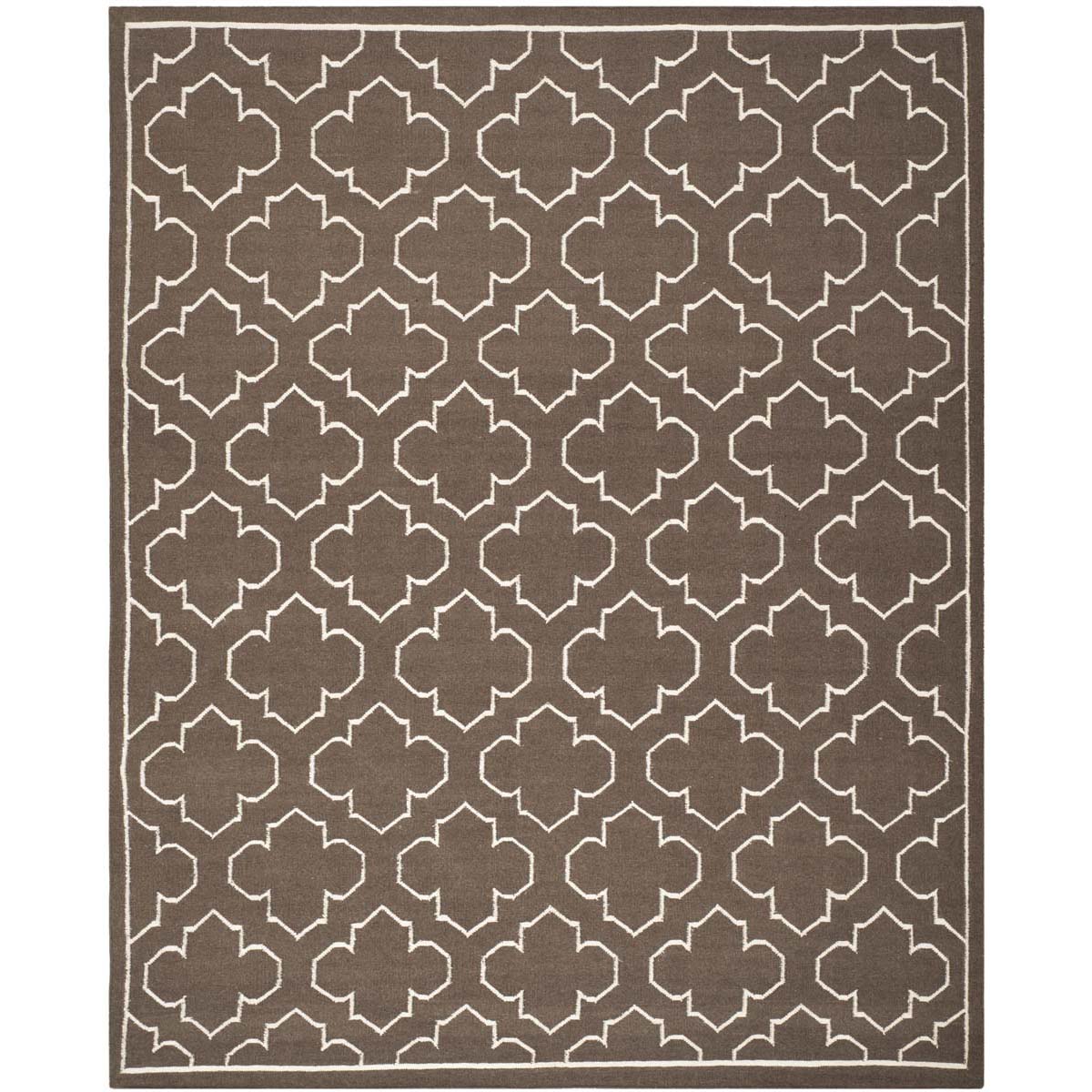 Safavieh Dhurries 625 Rug, DHU625 - Brown / Ivory