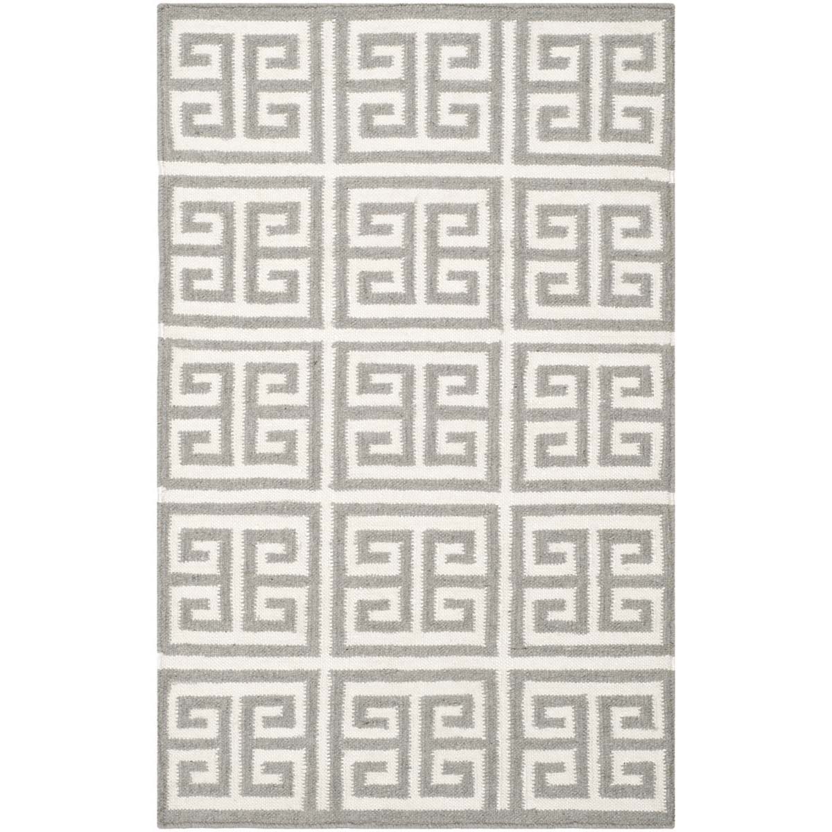 Safavieh Dhurries 626 Rug, DHU626 - Grey / Ivory