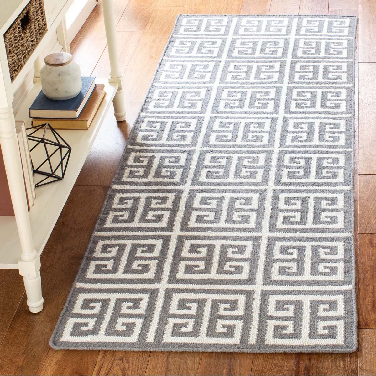 Safavieh Dhurries 626 Rug, DHU626 - Grey / Ivory