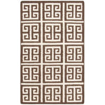 Safavieh Dhurries 626 Rug, DHU626 - Brown / Ivory