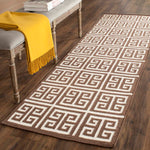 Safavieh Dhurries 626 Rug, DHU626 - Brown / Ivory