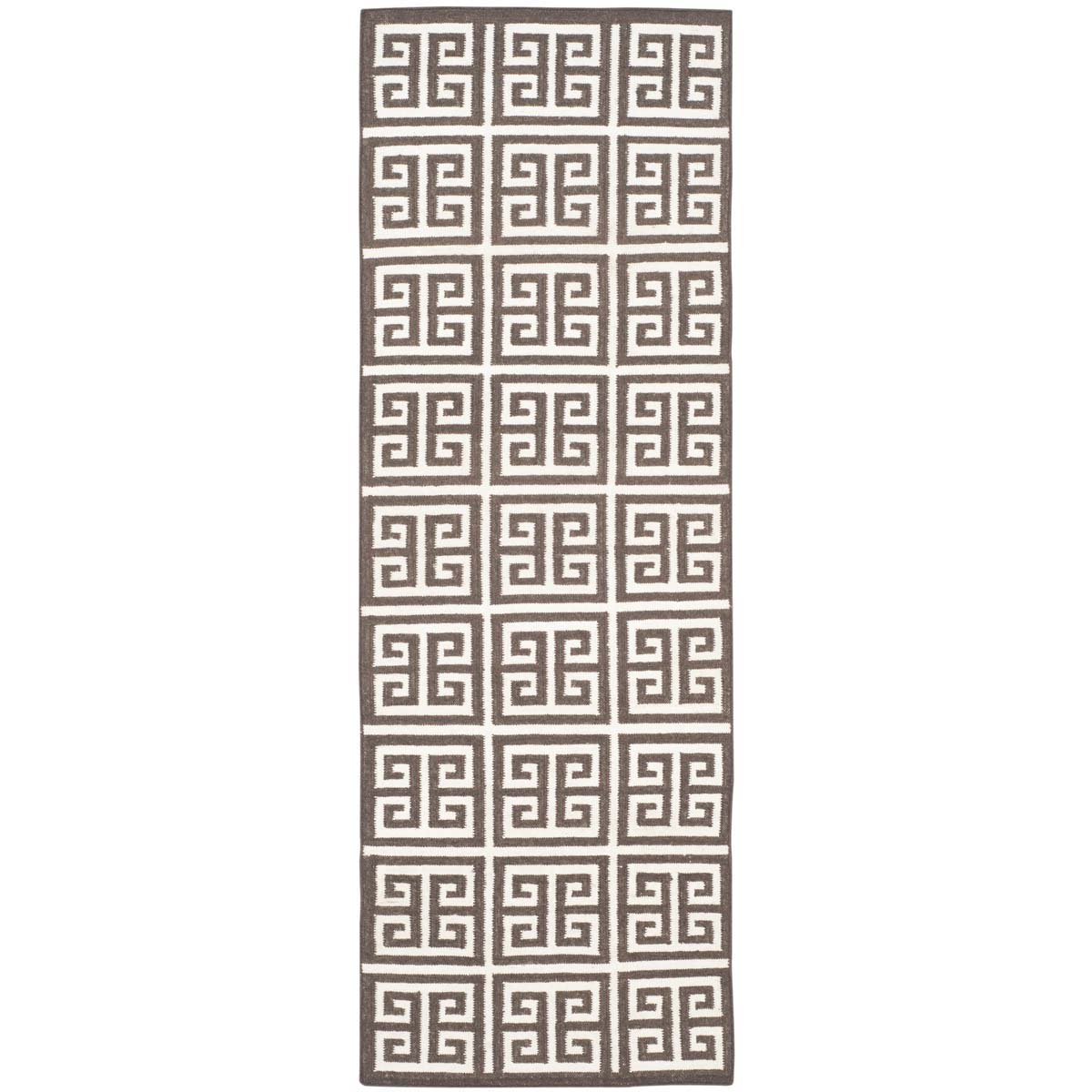 Safavieh Dhurries 626 Rug, DHU626 - Brown / Ivory