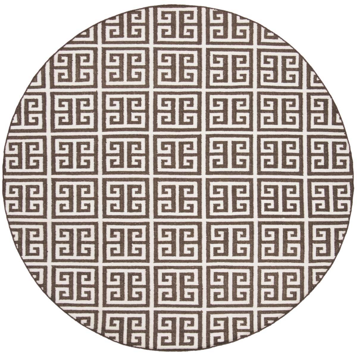 Safavieh Dhurries 626 Rug, DHU626 - Brown / Ivory