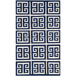 Safavieh Dhurries 626 Rug, DHU626 - Navy / Ivory