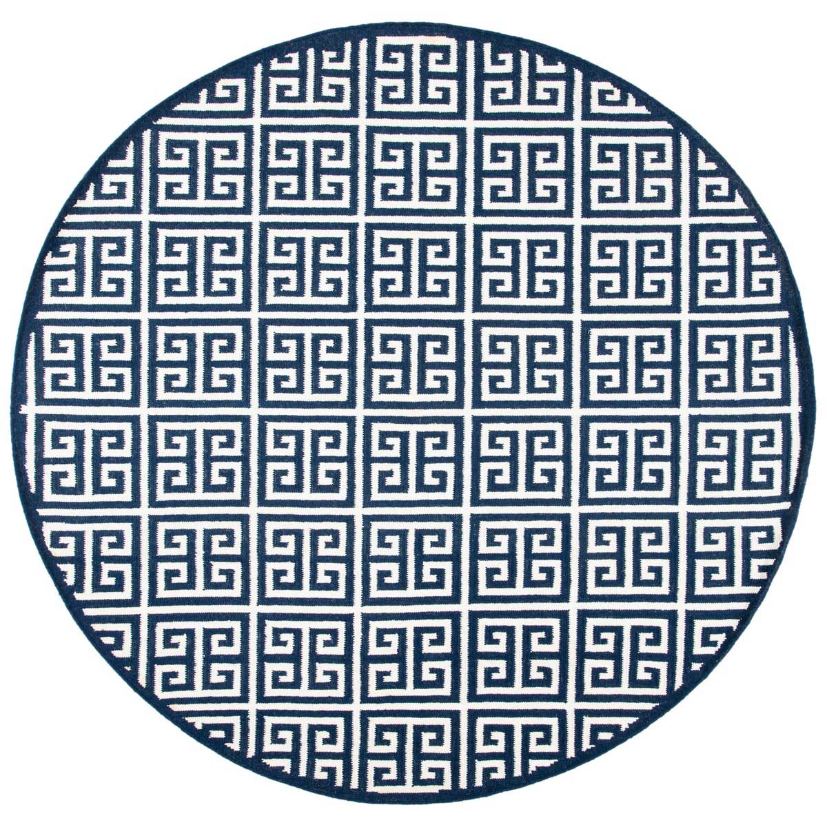 Safavieh Dhurries 626 Rug, DHU626 - Navy / Ivory