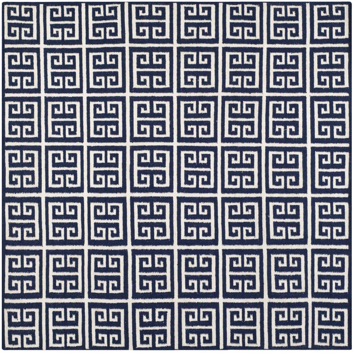 Safavieh Dhurries 626 Rug, DHU626 - Navy / Ivory