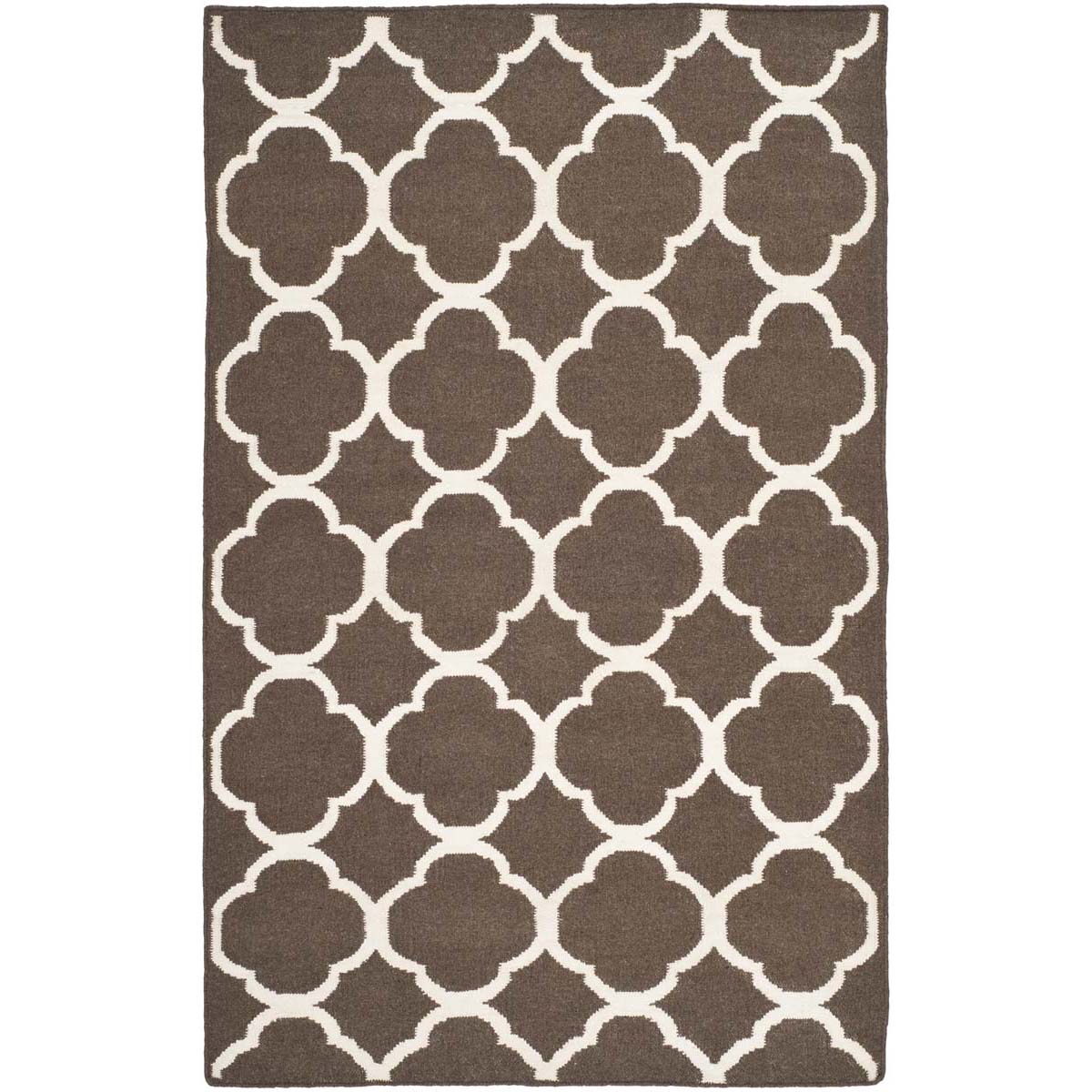 Safavieh Dhurries 627 Rug, DHU627 - Brown / Ivory