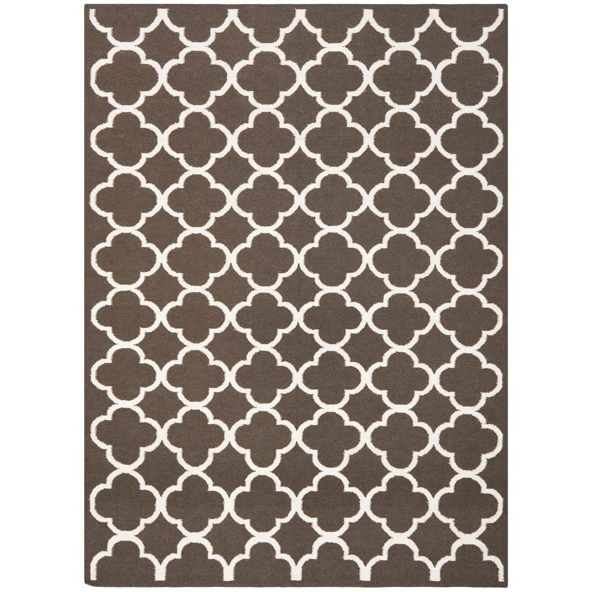 Safavieh Dhurries 627 Rug, DHU627 - Brown / Ivory