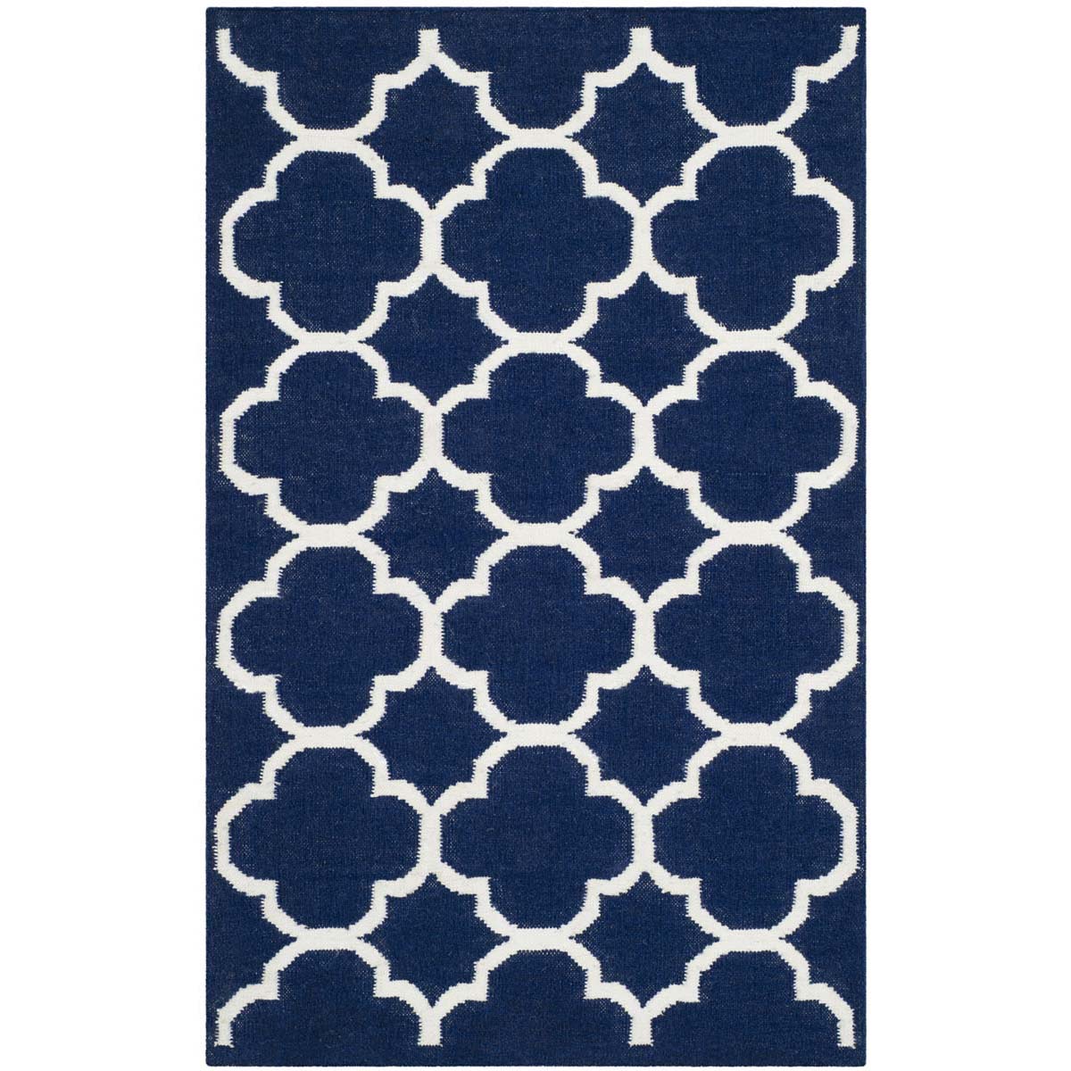 Safavieh Dhurries 627 Rug, DHU627 - Navy / Ivory