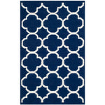 Safavieh Dhurries 627 Rug, DHU627 - Navy / Ivory