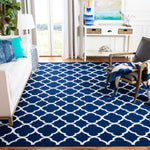 Safavieh Dhurries 627 Rug, DHU627 - Navy / Ivory