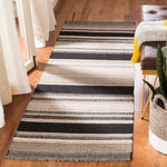 Safavieh Dhurries 628 Rug, DHU628 - Natural / Black