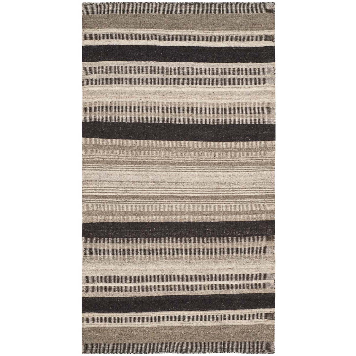 Safavieh Dhurries 628 Rug, DHU628 - Natural / Black