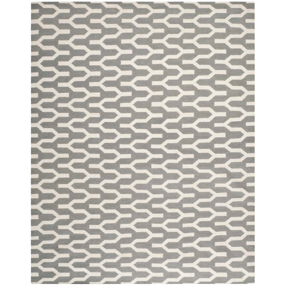 Safavieh Dhurries 630 Rug, DHU630 - Silver / Ivory