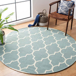 Safavieh Dhurries 632 Rug, DHU632 - Light Blue / Ivory