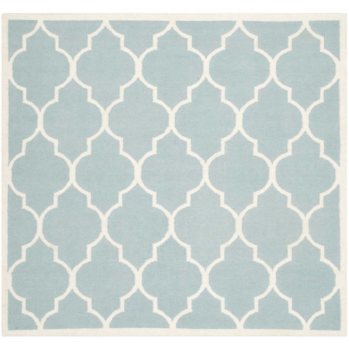 Safavieh Dhurries 632 Rug, DHU632 - Light Blue / Ivory