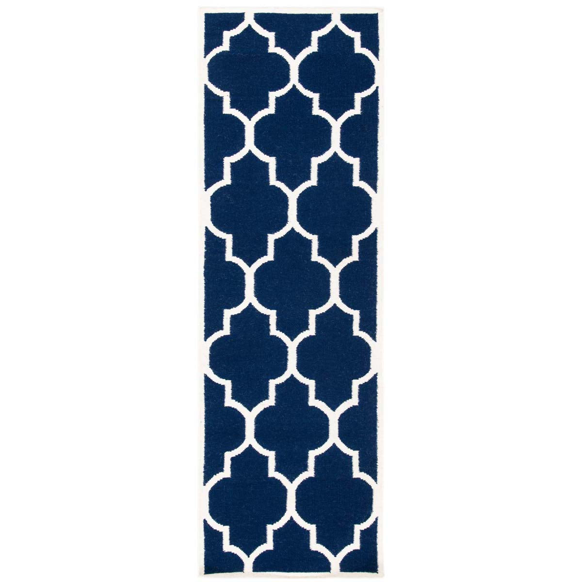 Safavieh Dhurries 632 Rug, DHU632 - Navy / Ivory