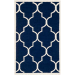 Safavieh Dhurries 632 Rug, DHU632 - Navy / Ivory