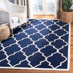 Safavieh Dhurries 632 Rug, DHU632 - Navy / Ivory