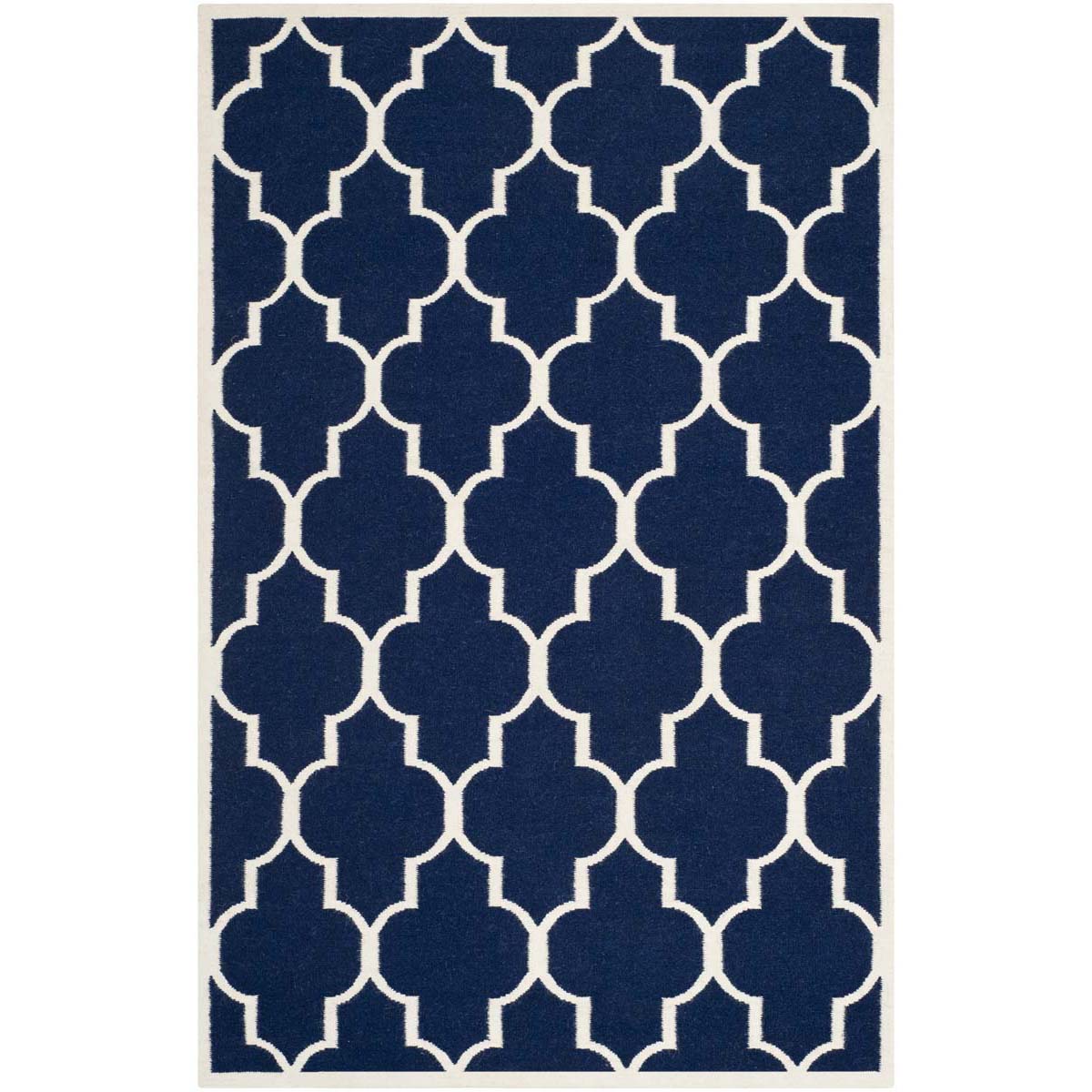 Safavieh Dhurries 632 Rug, DHU632 - Navy / Ivory